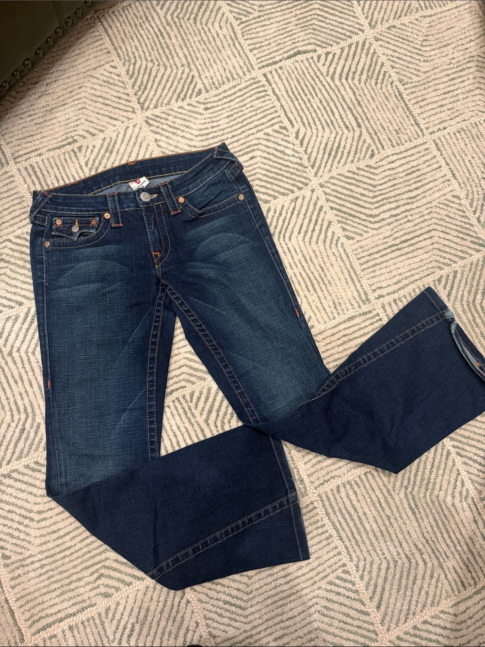 True Religion Women's Dark Blue Bootcut Jeans